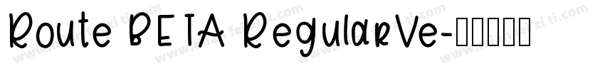 Route BETA RegularVe字体转换